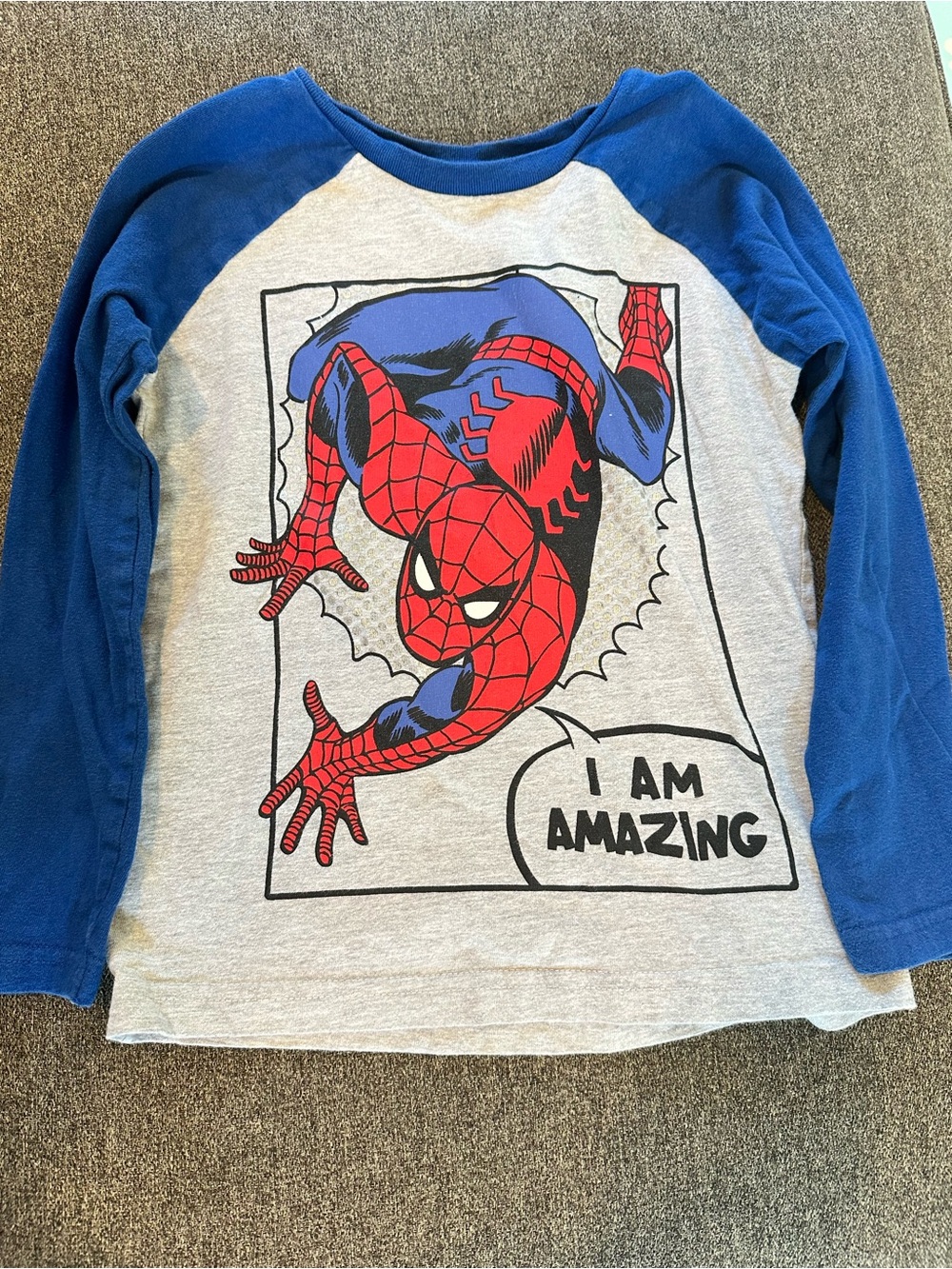 🤑EU Marvel Spiderman "I Am Amazing"  Long-Sleeve Tee Shirt🤑